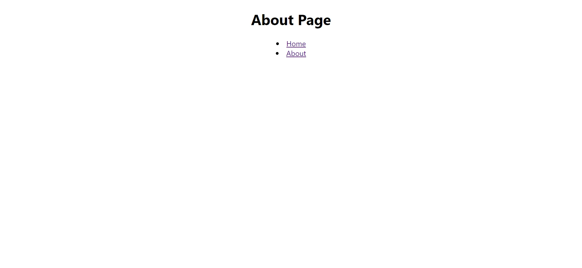 About Page with Links